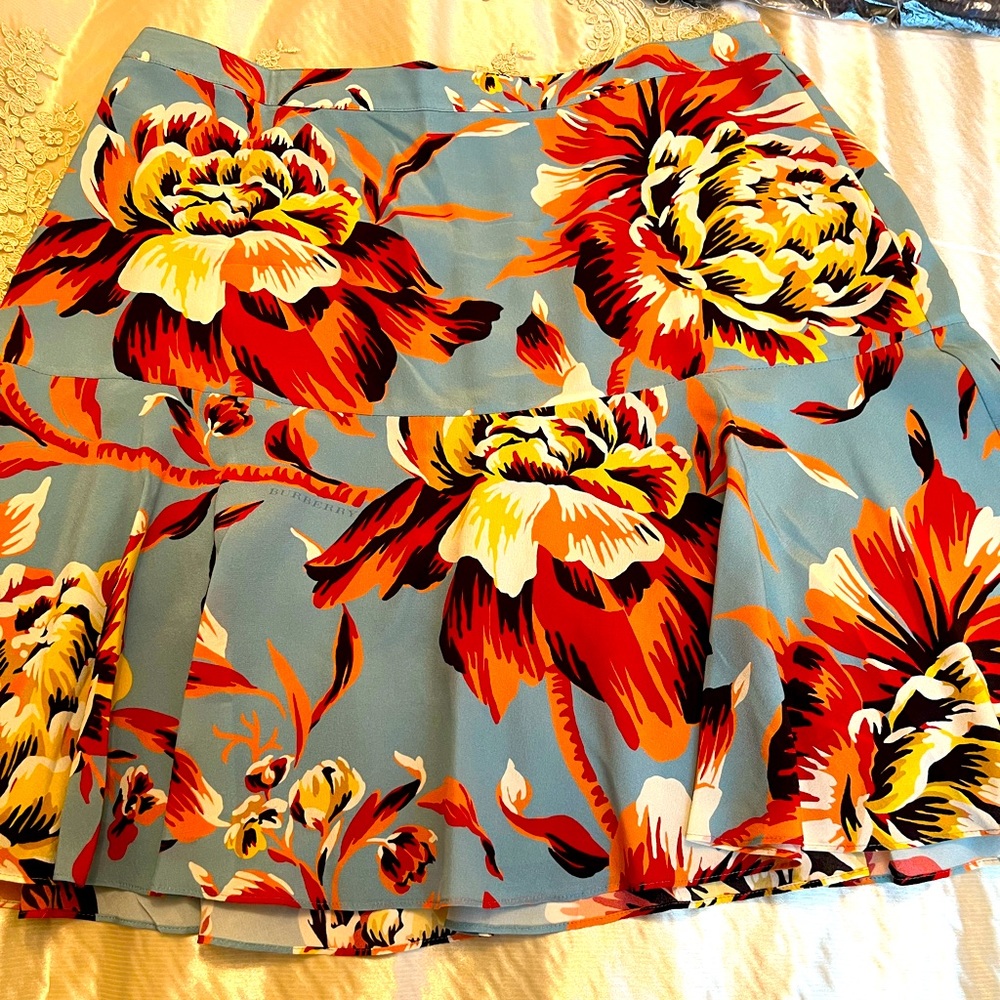 Silk mini skirt